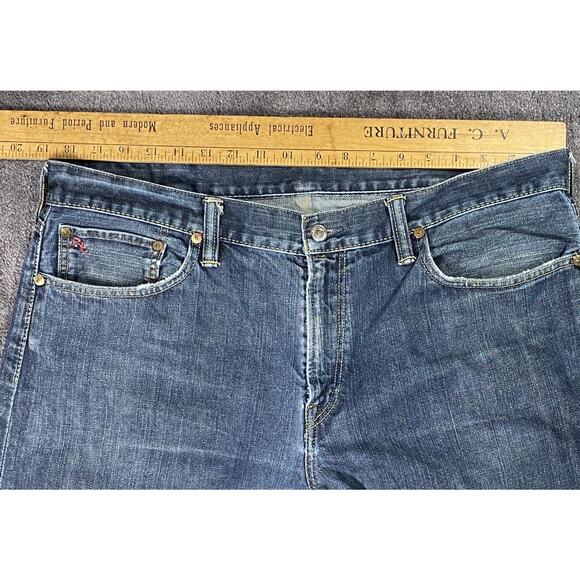 Polo Ralph Lauren Sz 38X32 Style 381 Straight Slim Fit Medium Wash Denim Jeans - Picture 10 of 16